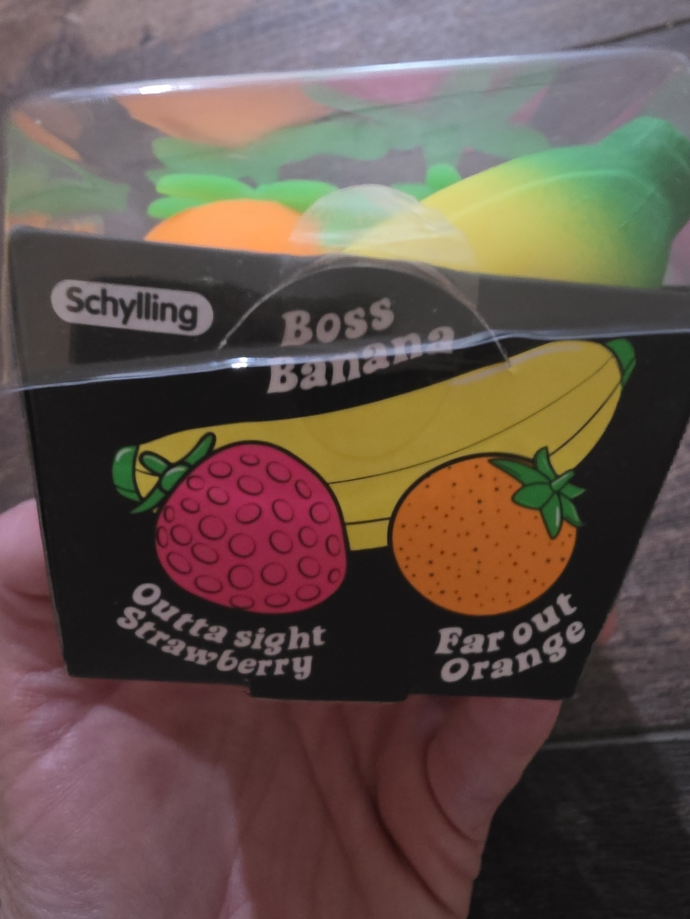 Schylling NeeDoh Groovy Fruit NeeDoh Mini 3 Pack Banana Strawberry Orange - Picture 4 of 5